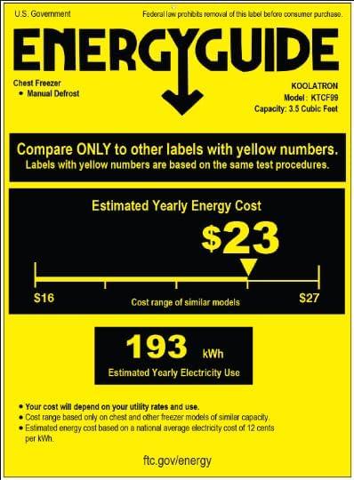 imageKoolatron Deep Freezer  Chest Freezer 1 Wire Basket Garage Ready Meat Storage Front Drain Congelador For Home Apartment Basement Dorm Cottage Manual Defrost Stand Up 35 Cubic Feet White