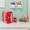 imageCoca Cola Polar Mini Fridge  Refrigerator for Bedroom Office Portable Table Top Beverage Cooler 12V 110V Refrigerador For Drinks Soda Wine Use In Car Dorm Patio 6 Can