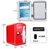 imageCoca Cola Polar Mini Fridge  Refrigerator for Bedroom Office Portable Table Top Beverage Cooler 12V 110V Refrigerador For Drinks Soda Wine Use In Car Dorm Patio 6 Can