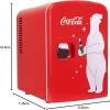 imageCoca Cola Polar Mini Fridge  Refrigerator for Bedroom Office Portable Table Top Beverage Cooler 12V 110V Refrigerador For Drinks Soda Wine Use In Car Dorm Patio 6 Can