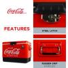 imageCocaCola Ice Chest Cooler  Portable Ice Bucket with Bottle Opener Vintage Style Insulated for Camping Beach Picnic RV BBQs Tailgating Fishing Stainless Steel 85 Can Ice Box 51L 54 qt
