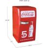 imageCocaCola Retro 18 Can Mini Fridge w 12V DC and 110V AC Cords 22L 23 qt Portable Cooler Red Travel Fridge for Drinks Snacks Lunch Home Office Dorm Room RV