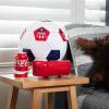 imageCocaCola Soccer Ball Mini Fridge 5 Can Beverage Cooler with Hidden Opening White Red Black Unique Accessory for Den Games Room ManCave Dorm Sports Fans Students
