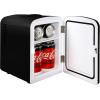 imageCoke Zero Mini Fridge  Refrigerator for Bedroom Office Portable Table Top Beverage Cooler 12V 110V Refrigerador For Drinks Soda Wine Use In Car Dorm Outdoor Patio 6 Can