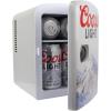 imageCoors Light 4L Portable Mini Fridge with 12V DC and 110V AC Cords 6 Can Personal Cooler for Beer Snacks Lunch Drinks Desk Accessory for Home Office Bar Dorm Travel Gray
