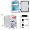 imageCoors Light 4L Portable Mini Fridge with 12V DC and 110V AC Cords 6 Can Personal Cooler for Beer Snacks Lunch Drinks Desk Accessory for Home Office Bar Dorm Travel Gray