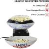 imageCoors Light Hot Air Popcorn Maker Football Shaped Air Popper with Serving Bowl Kernel Measuring Cup Butter Melter Makes Healthy Snacks with No Oil or Microwave for Movie Nights and Sports Fans