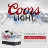 imageCoors Light Ice Chest Cooler  Portable Ice Bucket with Bottle Opener Vintage Style Insulated for Camping Beach Picnic RV BBQs Tailgating Fishing SteelBelted 85 Can Ice Box 51L 54 qt