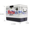 imageCoors Light Ice Chest Cooler  Portable Ice Bucket with Bottle Opener Vintage Style Insulated for Camping Beach Picnic RV BBQs Tailgating Fishing SteelBelted 85 Can Ice Box 51L 54 qt