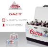 imageCoors Light Ice Chest Cooler  Portable Ice Bucket with Bottle Opener Vintage Style Insulated for Camping Beach Picnic RV BBQs Tailgating Fishing SteelBelted 85 Can Ice Box 51L 54 qt