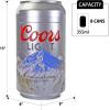 imageCoors Light Mini Fridge  Refrigerator for Bedroom Office Portable Table Top Beverage Cooler 12V 110V Refrigerador For Drinks Soda Wines Use In Car Dorm Outdoor 8 Can