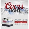 imageCoors Light Retro Ice Chest Beverage Cooler with Bottle Opener 51L 54 qt 85 Can SteelBelted Portable Cooler White and Black for Camping Beach RV BBQs Tailgating Fishing