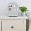 imageDiet Coke Mini Fridge  Refrigerator for Bedroom Office Portable Table Top Beverage Cooler 12V 110V Refrigerador For Drinks Soda Wine Use In Car Dorm Outdoor Patio 6 Can