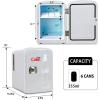 imageDiet Coke Mini Fridge  Refrigerator for Bedroom Office Portable Table Top Beverage Cooler 12V 110V Refrigerador For Drinks Soda Wine Use In Car Dorm Outdoor Patio 6 Can
