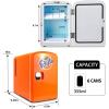 imageFanta Mini Fridge  6 Can Refrigerator for Bedroom Office Portable Table Top Beverage Cooler 12V 110V Refrigerador For Drinks Soda Wines Use In Car Dorm Outdoor PatioFanta