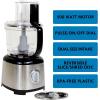 imageKenmore 11 Cup Food Processor  Vegetable ampamp Fruit Salad Cutter Multifunctional 500 W Chopper Slicer Mincer Puree Grater Blades Shredder Compact Stainless Steel Kitchen Appliances BlackBlack