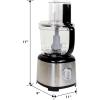 imageKenmore 11 Cup Food Processor  Vegetable ampamp Fruit Salad Cutter Multifunctional 500 W Chopper Slicer Mincer Puree Grater Blades Shredder Compact Stainless Steel Kitchen Appliances BlackBlack
