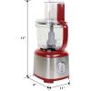 imageKenmore 11 Cup Food Processor  Vegetable ampamp Fruit Salad Cutter Multifunctional 500 W Chopper Slicer Mincer Puree Grater Blades Shredder Compact Stainless Steel Kitchen Appliances BlackRed