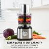 imageKenmore 11 Cup Food Processor  Vegetable ampamp Fruit Salad Cutter Multifunctional 500 W Chopper Slicer Mincer Puree Grater Blades Shredder Compact Stainless Steel Kitchen Appliances BlackBlack
