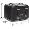 imageKenmore 4Slice Toaster with Dual Controls Matte Black and Grey Wide Slots SelfAdjusting Bread Guides Adjustable Browning 6 Shade Settings Toast Bagels Waffles English Muffins Small