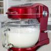 imageKenmore 500W Oviation Stand Mixer  10 Speed Mixing TiltHead 5QT Handheld Glass Bowl With Pouring Top Splash Guard Flat Beater Whisk Dough Hook Attachments Countertop Kitchen Appliance RedRed