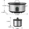 imageKenmore 7 Quart Slow Cooker  Programmable crock pot with Dipper Stainless Steel Electric Cookers Warm Rice ampamp Sous Vide Stew Soup For Lunch Dishwaher Safe NonStick Ceramic Insert Digital Control7 Quarts