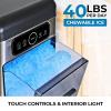 imageKenmore Crunchy Chewable Nugget Ice Maker  Soft RestaurantStyle Ice in 6 Min  40lb24hr  FrontLoad Portable Ice Machine Fits Under Cabinets  OneTouch SelfClean  Stainless Steel