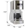 imageKenmore Drip Coffee Maker  12 Cup Programmable Cafe Machine With Glass Pot Regular ampamp Bold Brew Auto Shut Off Large Water Reservoir Reusable Filter Kitchen Appliances For Cafeteria BaristaWhite