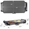 imageKenmore Electric Griddle  External Temperature Control Easy Clean Countertop Cooking Kitchen Appliance Removable Drip Tray Grill Bacon Eggs Pancakes Crepes Tortillas Nonstick 10x18quot Pan