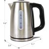 imageKenmore Electric Kettle  17 Liter Cordless Digital Calentador De Agua Stainless Steel Instant Tea Pot Preset Temperature Control Automatic ShutOff Rapid Boil Hot Water Boiling Heater Silver