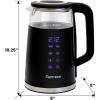 imageKenmore Electric Kettle  Cordless Digital Calentador De Agua Stainless Steel Instant Tea Pot Preset Temperature Control Automatic ShutOff Rapid Boil Hot Water Boiling Heater 17 Liter SilverBlack