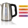 imageKenmore Electric Kettle  Cordless Digital Calentador De Agua Stainless Steel Instant Tea Pot Preset Temperature Control Automatic ShutOff Rapid Boil Hot Water Boiling Heater 17 Liter SilverSilver