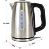 imageKenmore Electric Kettle  Cordless Digital Calentador De Agua Stainless Steel Instant Tea Pot Preset Temperature Control Automatic ShutOff Rapid Boil Hot Water Boiling Heater 17 Liter SilverSilver