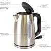 imageKenmore Electric Kettle  Cordless Digital Calentador De Agua Stainless Steel Instant Tea Pot Preset Temperature Control Automatic ShutOff Rapid Boil Hot Water Boiling Heater 17 Liter SilverSilver
