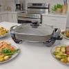 imageKenmore Electric Skillet NonStick Glass Lid Adjustable Temp Control 12x12quot Dishwasher Safe Rapid Heat CoolTouch Handles Large Capacity MultiFunctional Easy Clean