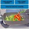 imageKenmore Electric Skillet NonStick Glass Lid Adjustable Temp Control 12x12quot Dishwasher Safe Rapid Heat CoolTouch Handles Large Capacity MultiFunctional Easy Clean