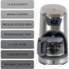 imageKenmore Elite Drip Coffee Maker  12 Cup Programmable Cafe Machine With Glass Pot Regular ampamp Bold Brew Auto Shut Off Large Water Reservoir Reusable Filter Kitchen Appliances