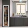 imageKenmore Elite Wine Fridge  Wine Cooler 111 Bottle Dual Zone Compressor Wine Cabinet for Champagne Red ampamp White Wine Builtin ampamp Freestanding Cellar For Bar Home Kitchen Double Paned Glass Door