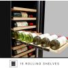 imageKenmore Elite Wine Fridge  Wine Cooler 112 Bottle Dual Zone Compressor Wine Cabinet for Champagne Red ampamp White Wine Builtin ampamp Freestanding Cellar For Bar Home Kitchen Double Paned Glass Door