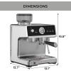 imageKenmore Espresso Machine  Automatic Coffee Maker With Manual Tamper Auto Cleaning Milk Steamer ampamp Frother Bean Grinder Make Professional Barista Style Cappuccino Caf Latte Stainless SteelAutoTamping