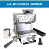 imageKenmore Espresso Machine  Automatic Coffee Maker With Manual Tamper Auto Cleaning Milk Steamer ampamp Frother Bean Grinder Make Professional Barista Style Cappuccino Caf Latte Stainless SteelManualTamping