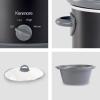 imageKenmore Slow Cooker  5 Lb Chicken 3 Lb Roast Mini Crock Pot With Glass Lid Stainless Steel Electric Cookers Warm Rice ampamp Sous Vide Stew Soup Lunch Dishwaher Safe NonStick Ceramic Insert 5 QuartBlack and Gray 5QT