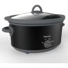 imageKenmore Slow Cooker  5 Lb Chicken 3 Lb Roast Mini Crock Pot With Glass Lid Stainless Steel Electric Cookers Warm Rice ampamp Sous Vide Stew Soup Lunch Dishwaher Safe NonStick Ceramic Insert 5 QuartBlack and Gray 5QT