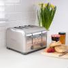 imageKenmore Toaster 4 Slice  Extra Wide Slot Countertop Kitchen Appliance Defrost Function GrillePain 9 Shade Settings Compact Design Easy Clean Crumb Tray Bread Bagel Stainless SteelStainless Steel