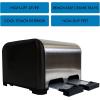 imageKenmore Toaster 4 Slice  Extra Wide Slot Countertop Kitchen Appliance Defrost Function GrillePain 9 Shade Settings Compact Design Easy Clean Crumb Tray Bread Bagel Stainless SteelBlack