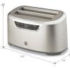 imageKenmore Toaster 4 Slice  Extra Wide Slot Countertop Kitchen Appliance Defrost Function GrillePain 9 Shade Settings Compact Design Easy Clean Crumb Tray Bread Bagel Stainless SteelSilver