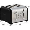 imageKenmore Toaster 4 Slice  Extra Wide Slot Countertop Kitchen Appliance Defrost Function GrillePain 9 Shade Settings Compact Design Easy Clean Crumb Tray Bread Bagel Stainless SteelBlack