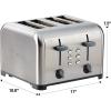 imageKenmore Toaster 4 Slice  Extra Wide Slot Countertop Kitchen Appliance Defrost Function GrillePain 9 Shade Settings Compact Design Easy Clean Crumb Tray Bread Bagel Stainless SteelStainless Steel
