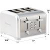 imageKenmore Toaster 4 Slice  Extra Wide Slot Countertop Kitchen Appliance Defrost Function GrillePain 9 Shade Settings Compact Design Easy Clean Crumb Tray Bread Bagel Stainless SteelWhite