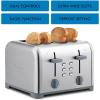 imageKenmore Toaster 4 Slice  Extra Wide Slot Countertop Kitchen Appliance Defrost Function GrillePain 9 Shade Settings Compact Design Easy Clean Crumb Tray Bread Bagel Stainless SteelStainless Steel